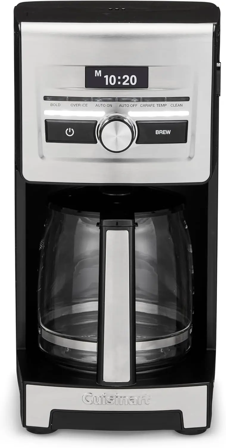Programmable 12-Cup Automatic Coffee Machine with Adjustable Brew Strength, Stainless Steel/Black Finish, for Home Brewing Conve