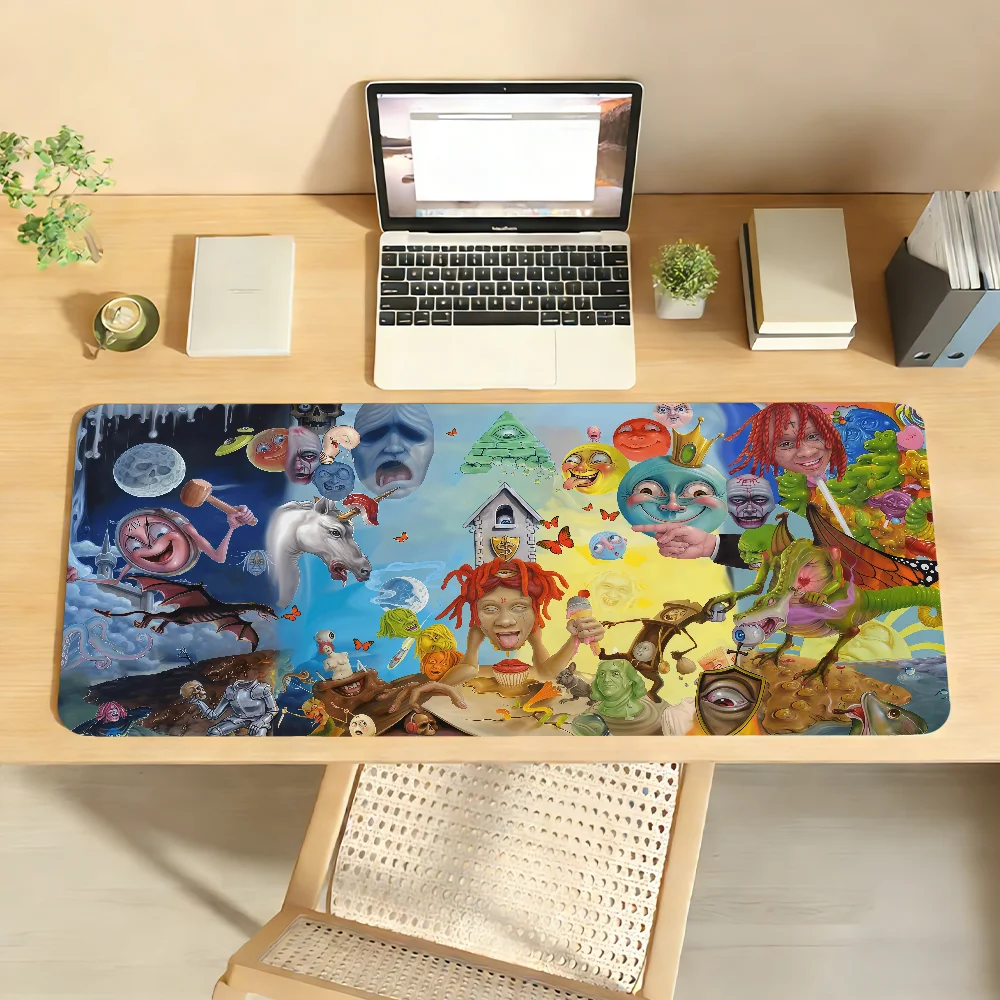 

Rapper T-Trippie R-ReddS Mouse Pad Non-slip Desk Mat PC Laptop Accessories Rubber Office Keyboard Large Gamers Decoracion