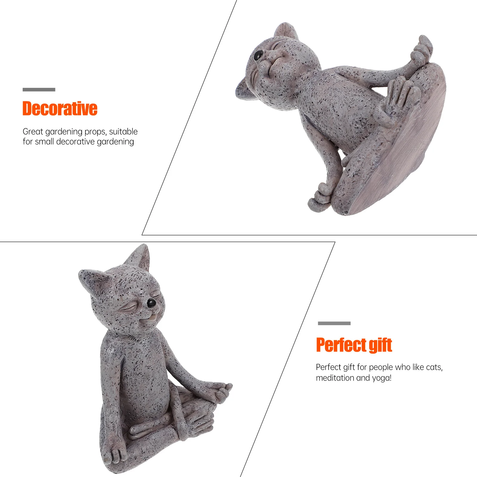 

1Pcs Resin Meditation Cat Ornament Creative Desktop Adornment Resin Craft Cat Decor Compact Home Office Decor Home Adornment