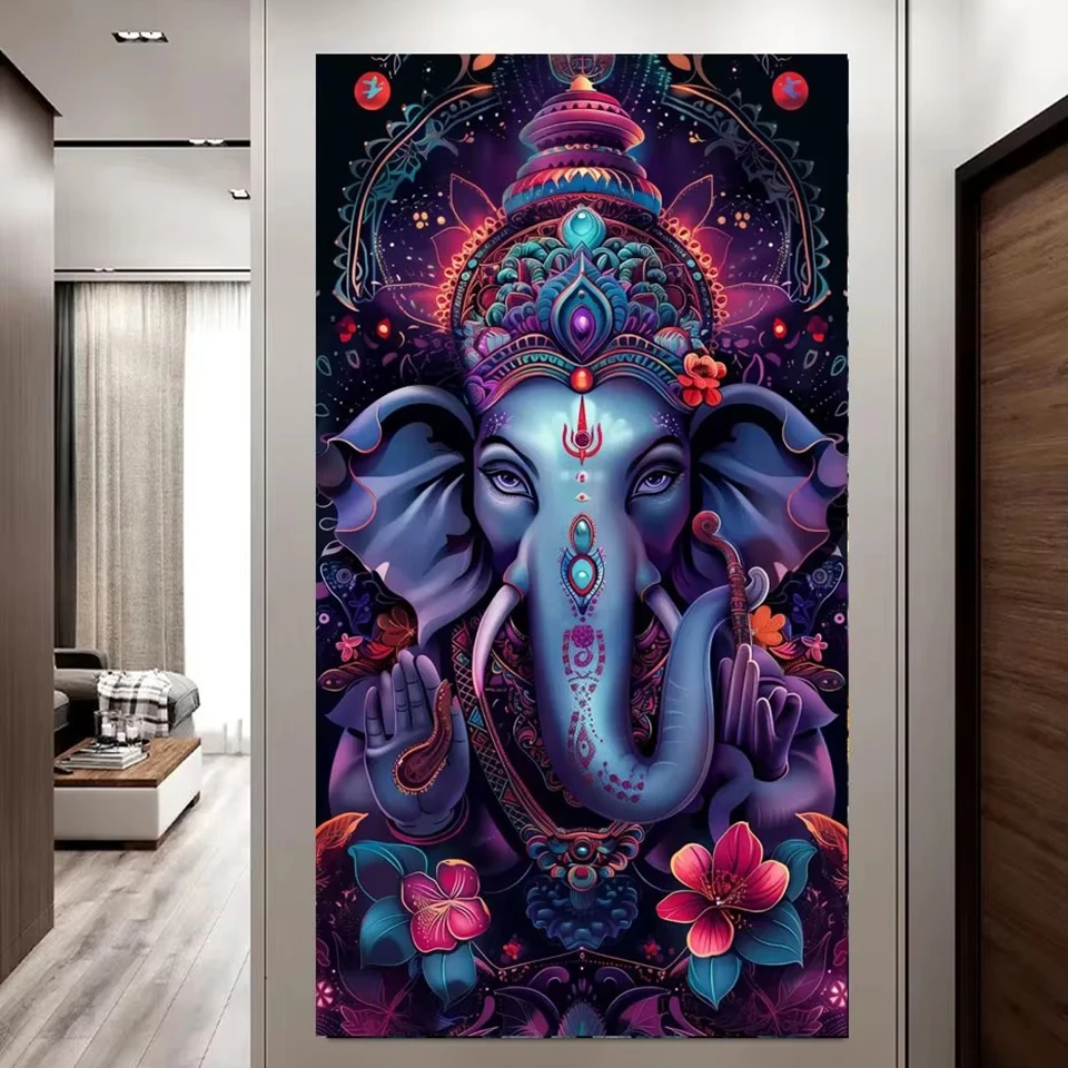 India Religious Ganesha,Buddha Statue 5D Diamond Painting Kits Large Size Diamond Embroidery Cross Stitch For Home Decor Gift