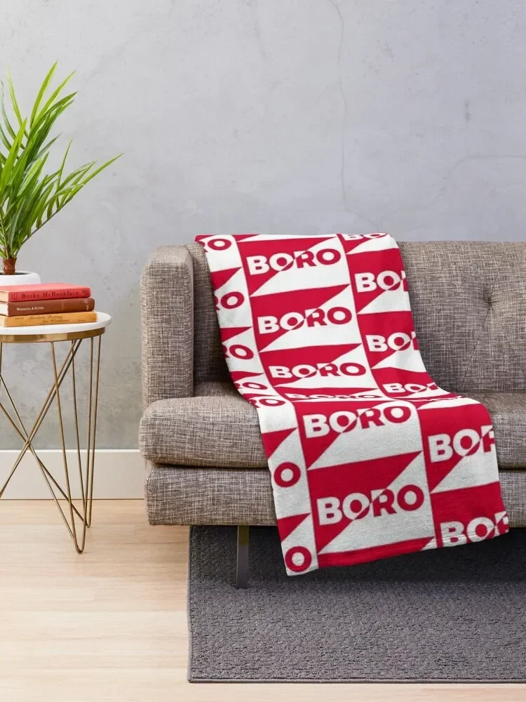 Middlesbrough Football Club - Boro Diagonal Throw Blanket Decoratives Luxury Blankets