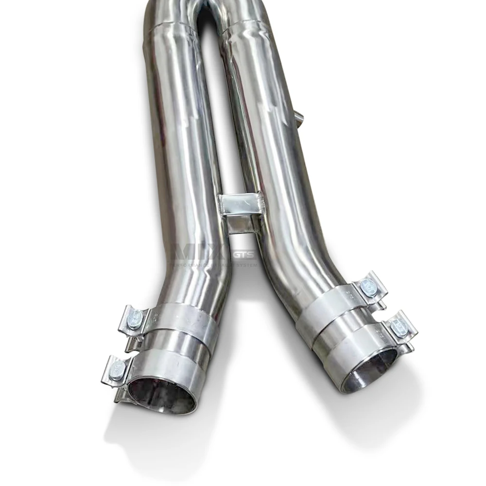 Stainless steel equal length middle pipe with resonator, suitable for Toyota Supra 3.0T 2019-2023 exhaust pipe