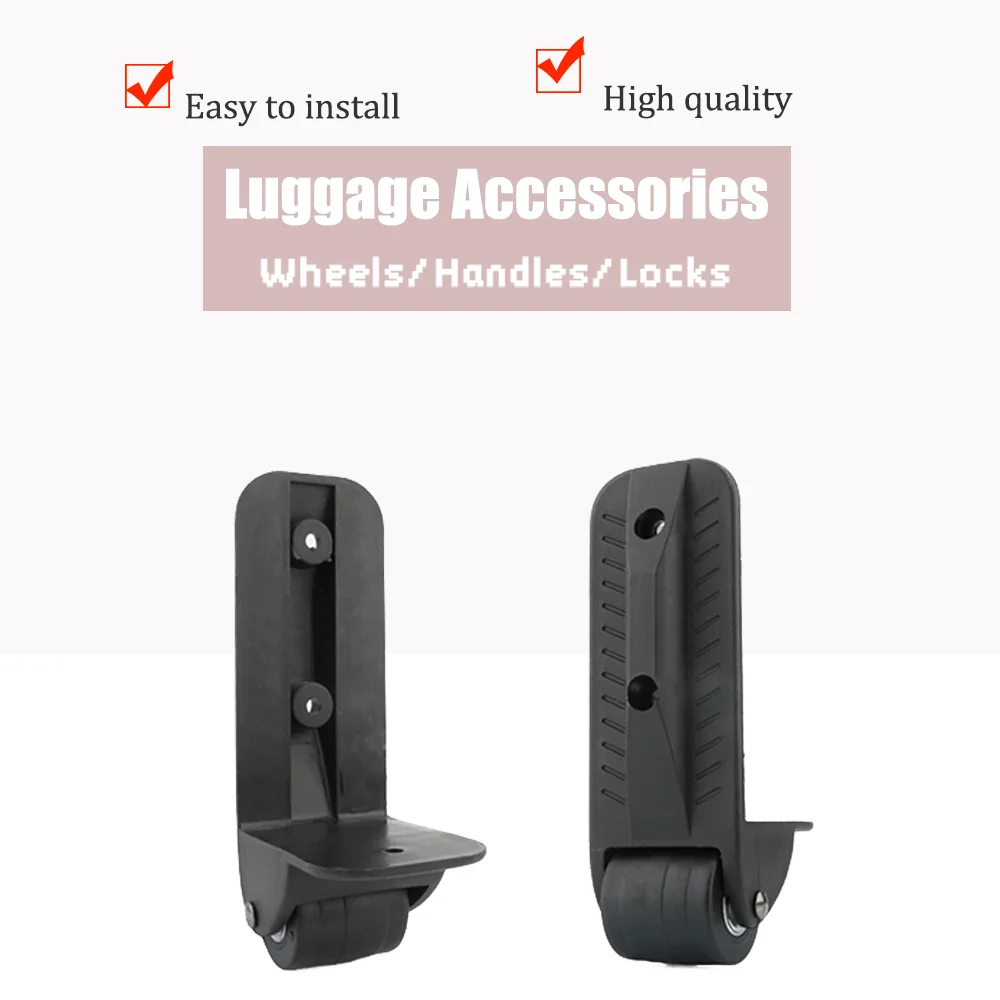 Reinforced Rib Luggage Fixed Wheel Compression and Drop Resistant Structurally Reinforced Repair Replacement