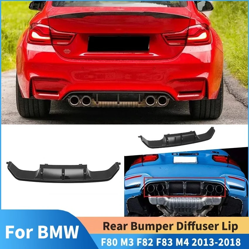 Image of Heckschürze Spoilerlippe für BMW F80 M3 F82 F83 M4 2013 2014 2015 2016 2017 2018 Heckdiffusor Schutzfolie Schürzen Zubehör