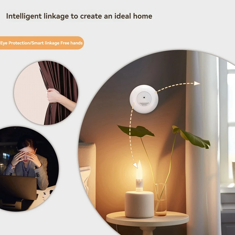 Sensore di luce intelligente Tuya Smart Home dispositivo sensore di luce Zigbee rilevatore di rilevamento della luminosità controllato da App