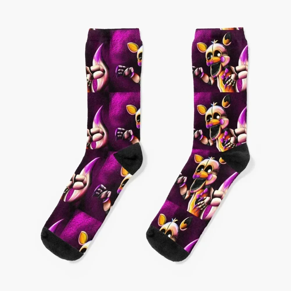 

Dark Lolbit Socks FASHION Rugby Christmas winter thermal Socks Female Men's