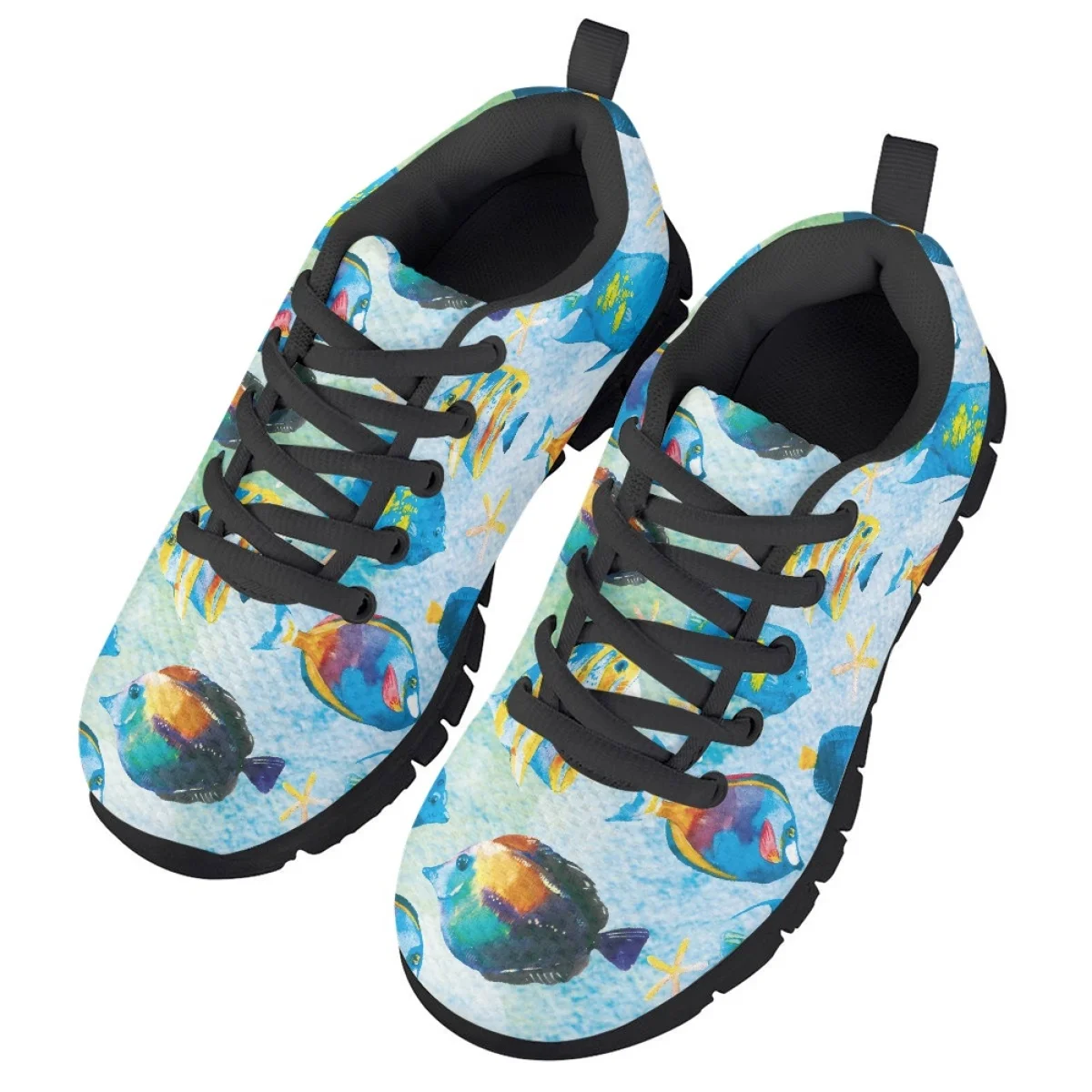 Undersea Animals Kawaii Oil Painting Fish Children's Running Shoes  Walking Sneakers Wear-Resistant Fashion Jogging Flats New