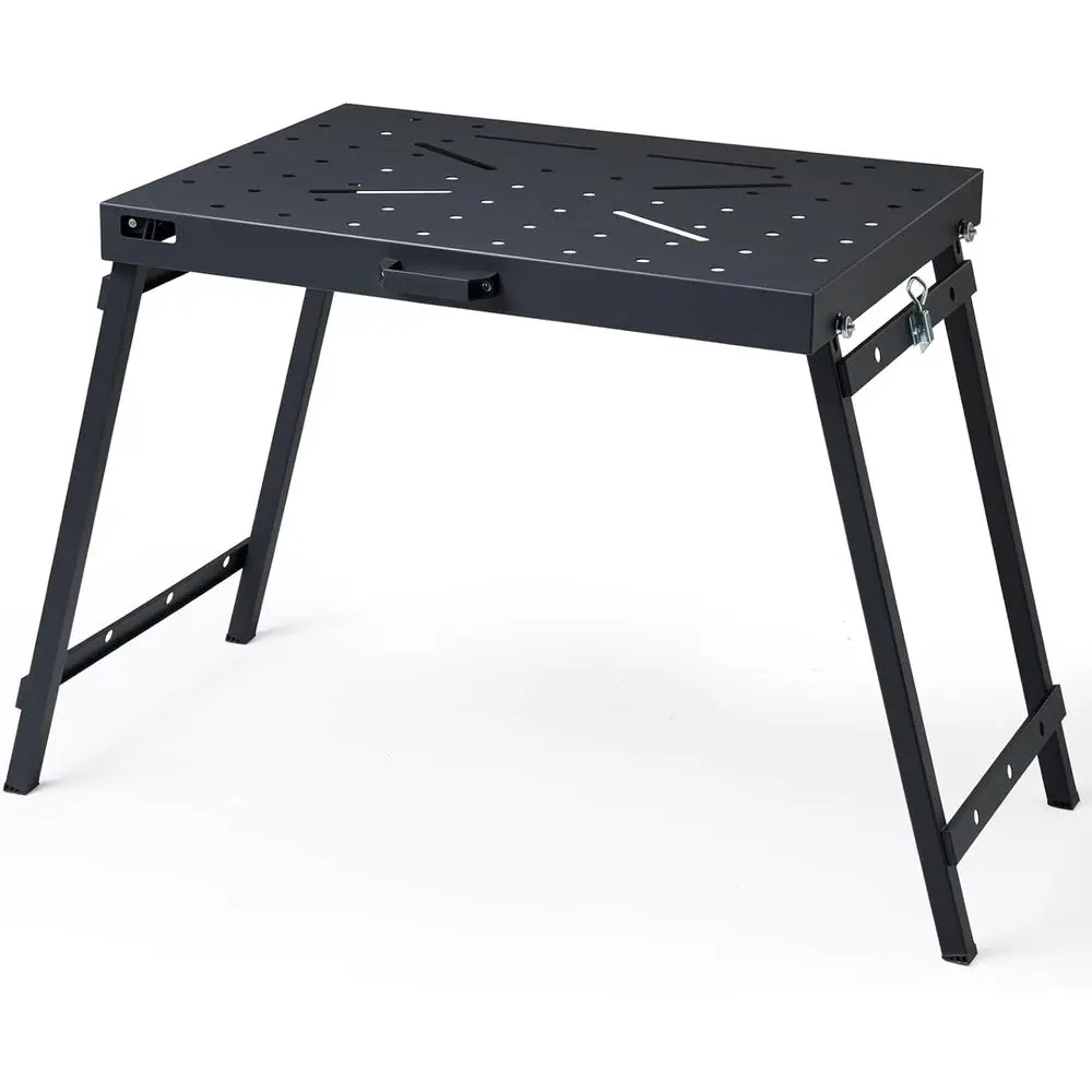 Welding Table oldable Work Bench, olding Workbench,1000LBS acity Heavy-Duty Welding Workbench with ixture Holes, oldable Steel W