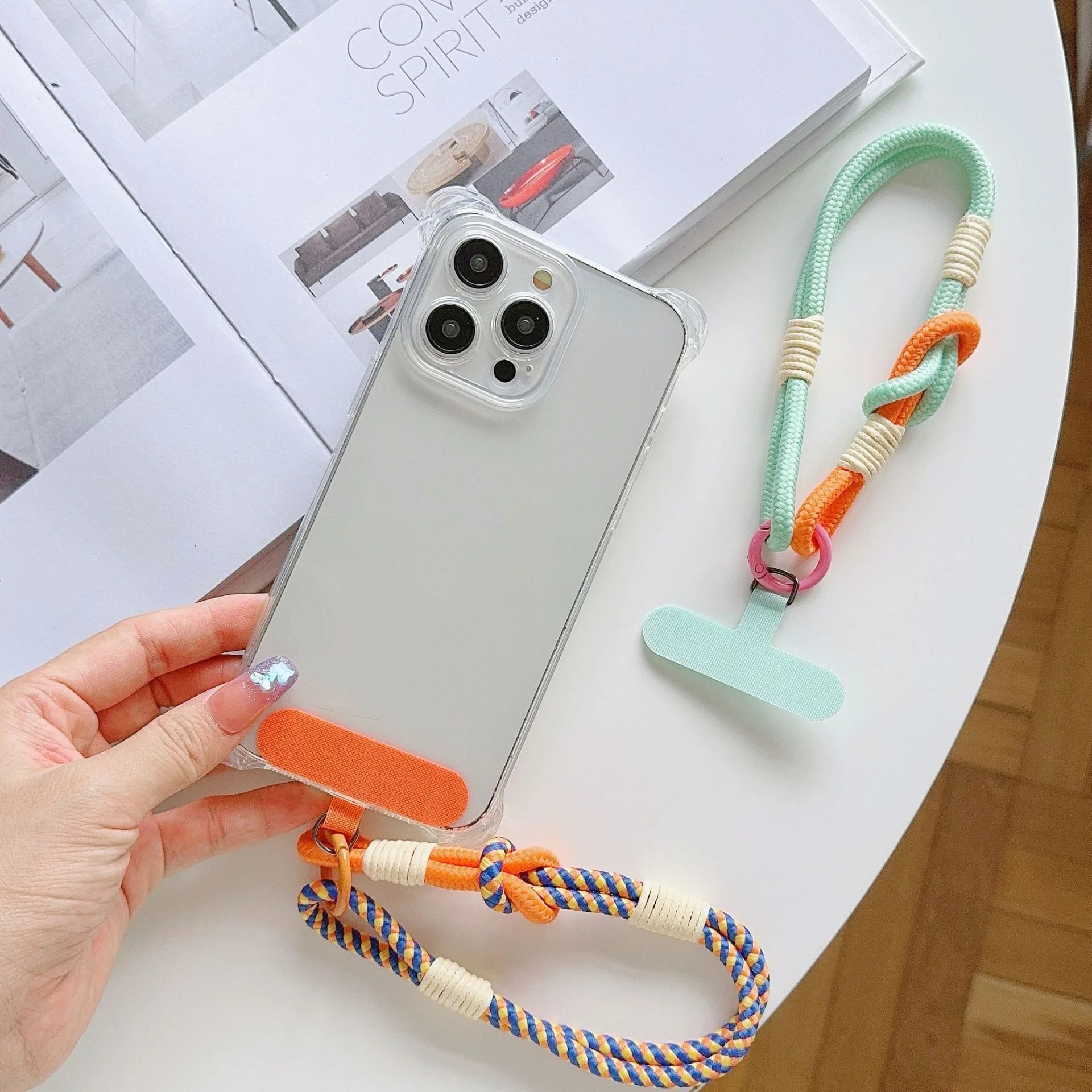 

Durable Short Detachable Lanyard Wrist Ring Phone Strap Prevent Loss Handy Accessory for Phones And Wristbands