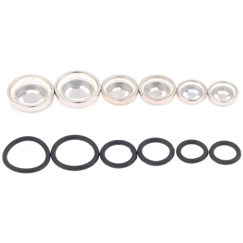 New 10Pcs Brake Master Cylinder Sight Glass With O Ring Motorcycle Brake Master Cylinder Window For Motorcycle ATV