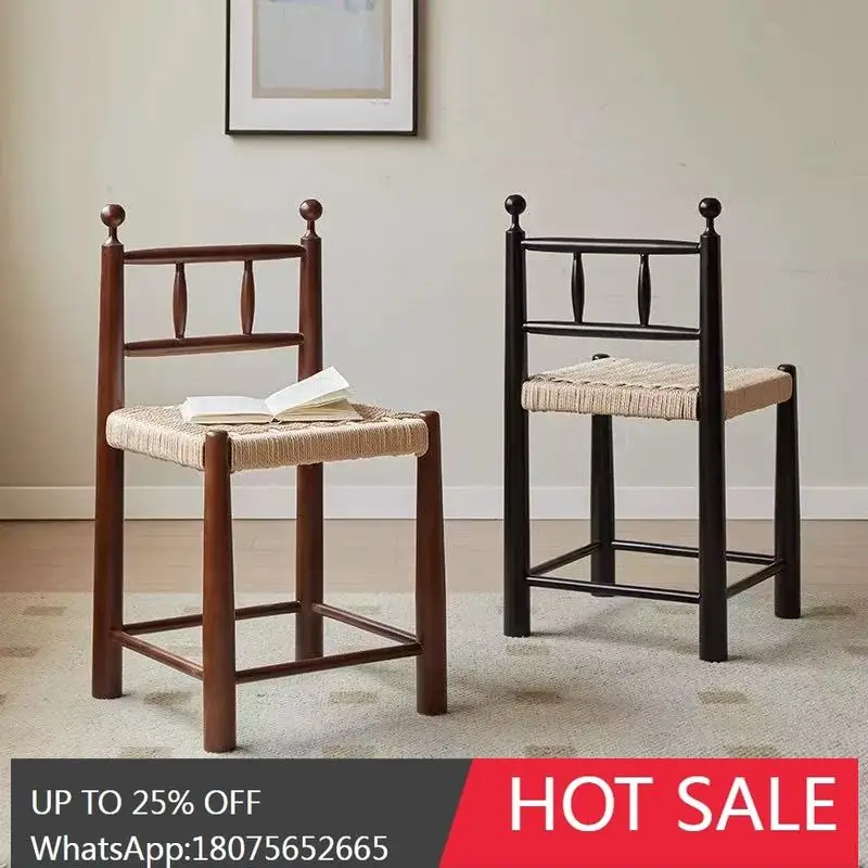 SGF Nordic Solid Wood Dining Chair Mortise and Tenon Structure Simple Retro High-end Set Bar Table