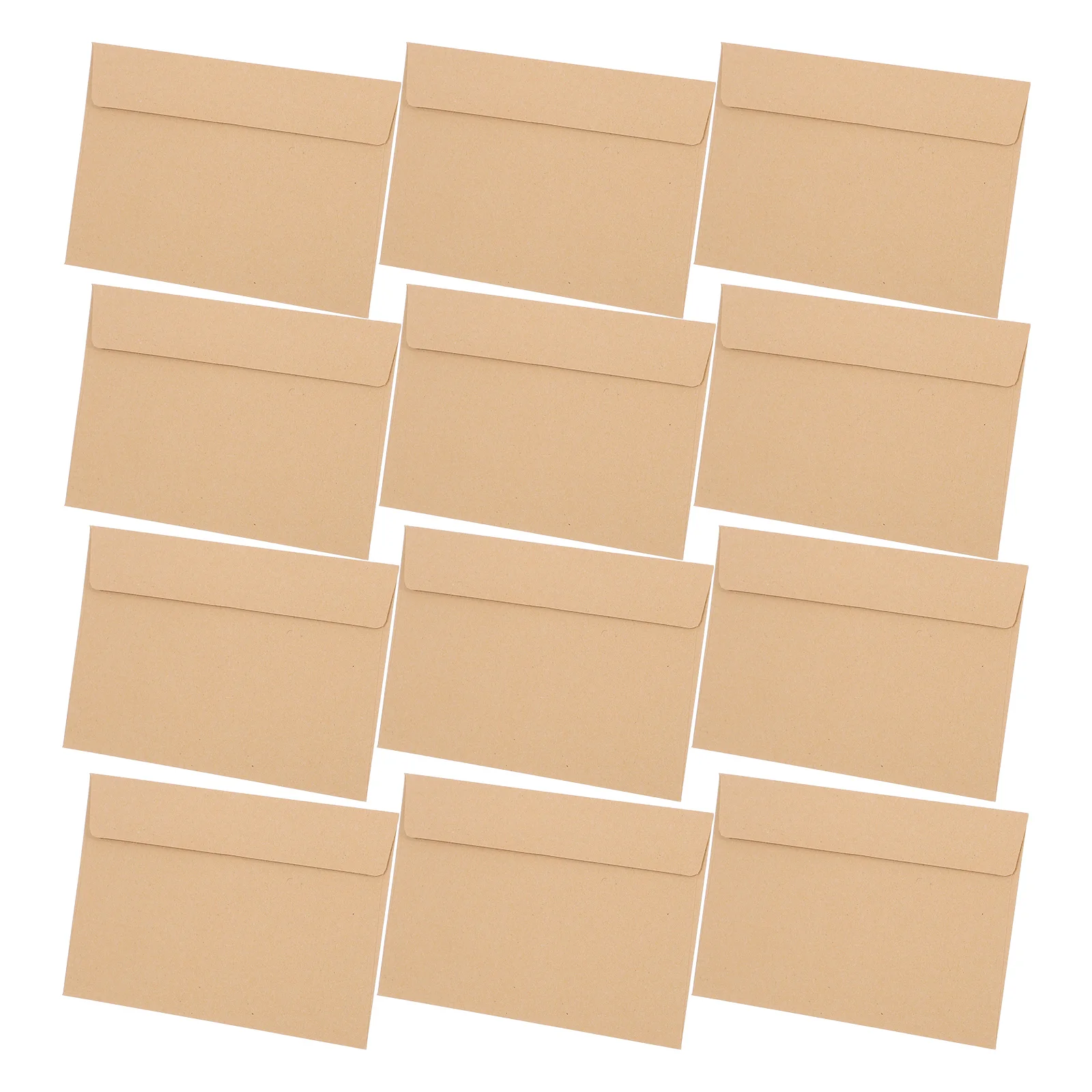 

50 pcs Thick Greeting Card Envelopes Kraft Paper Blank Mailing Bags for Invitation Photos Graduation Cards Brown Self Seal