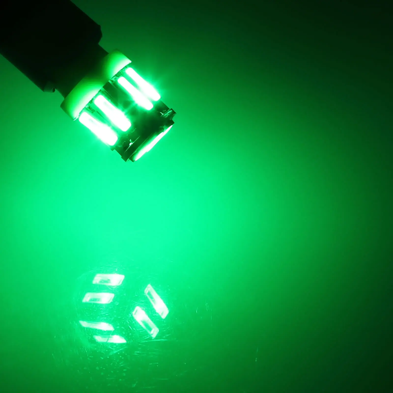 10x Green Car T10 W5W Tail Bulb Clearance Lamp 10 Emitters 7020 SMD LED 464 555 558 Z20102