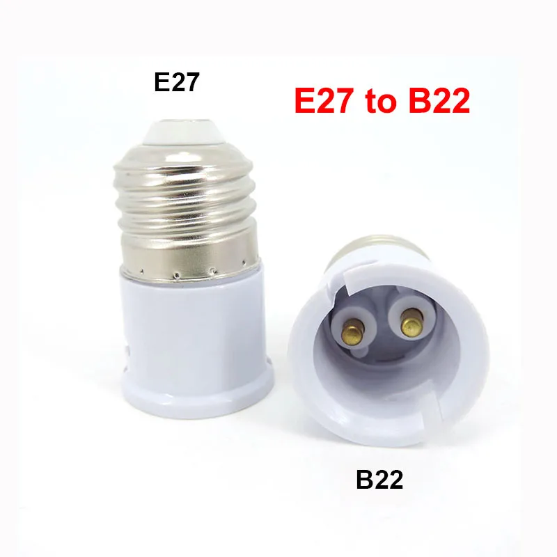 led Lamp base Socket Converter B22 To Screw E27 to B22 Light Bulb Adaptor Bayonet Holder AC power Adapter Lighting Parts