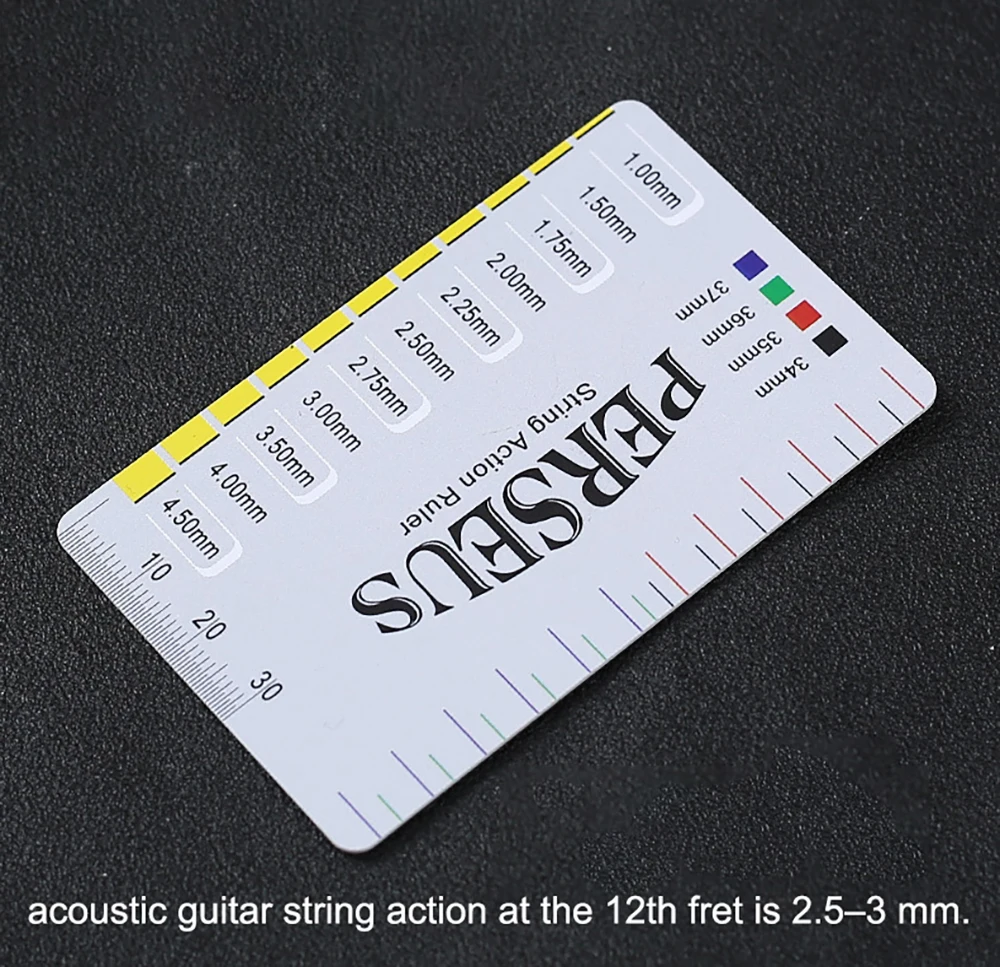 Guitar String Action Ruler Gauge Repairing Tool for Luthier Fit for Guitar Ukulele Bass Banjo Mandolin