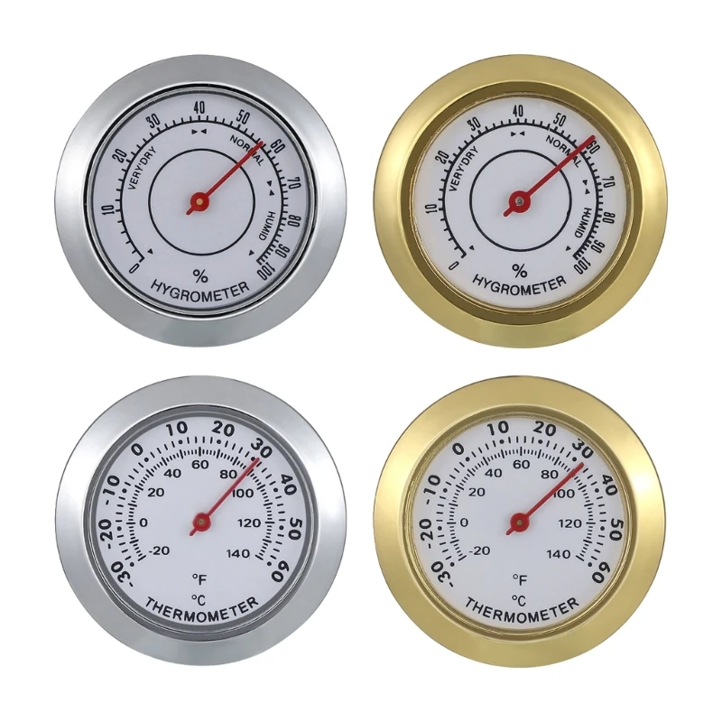 Round Hygrometer/Thermometer For Humidors Temperature Humidity Meter