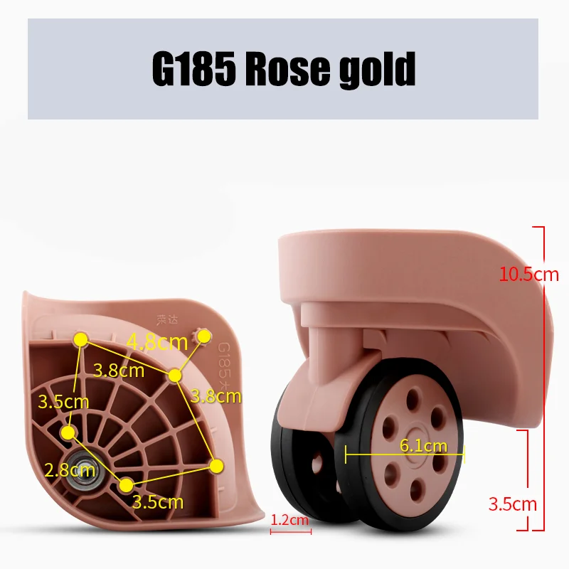 Geschikt voor Rongda G185 Universele wielvervangende koffer Gladde stille schokabsorberende wielaccessoires Wielen Zwenkwielen