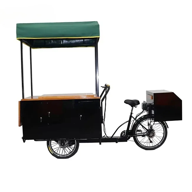Tricycle Multifunctional Coffee Bicycle Coffee Tricycle Electric Bicycle with Battery