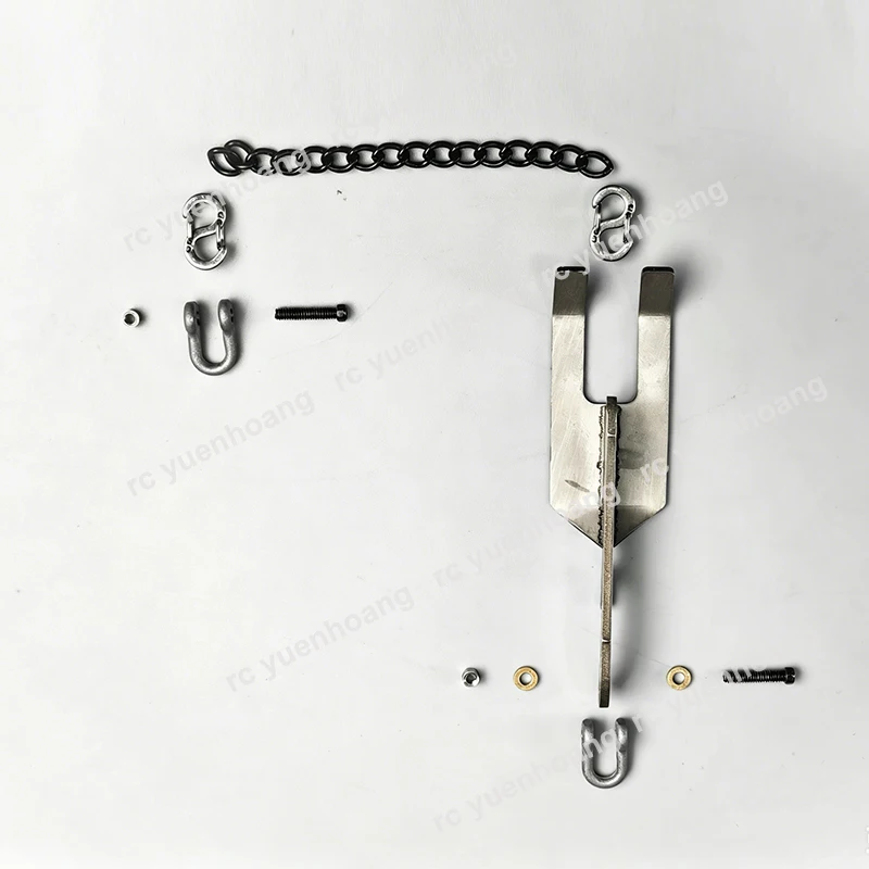 1Set Stainless Steel Gravity Self-dumping Hoist Chain Lifting Rigging Sling for RC 1/14 Scale Truck Car Crane Extension Parts