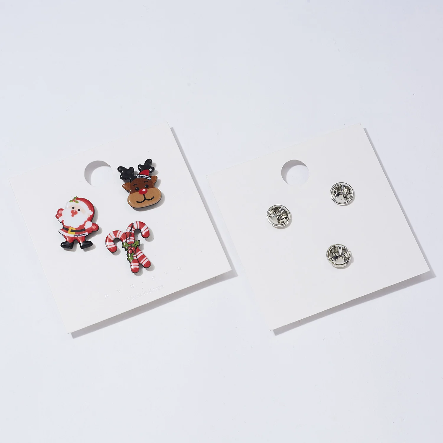 Fashion Cartoon Christmas Brooch Set Snowman Santa Claus Elk Tree Acrylic Brooch Small Badge Christmas Gift for Women Kids