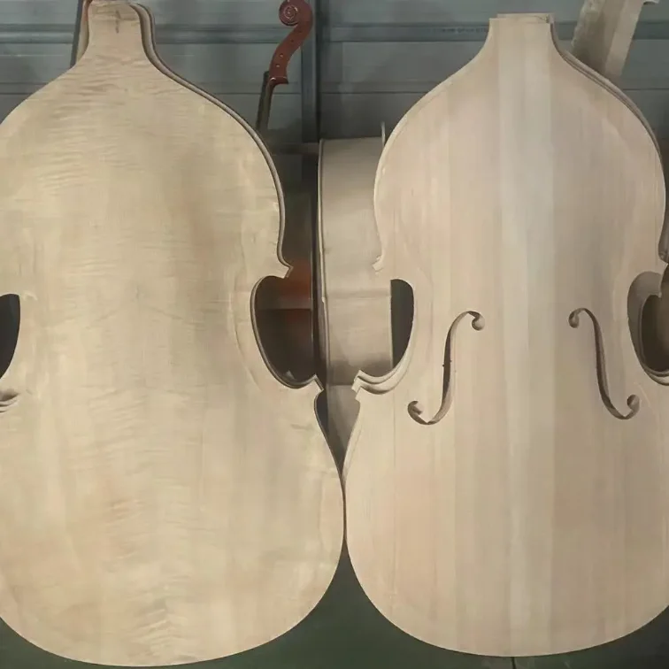 High quality 3/4 and a half product bass body, 100% handmade, unfinished spruce panel on the back, with side