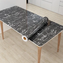 Marble Self Adhesive Wallpaper Aluminum Foil Wall Stickers Waterproof Contact Paper For Kitchen Decorative Film Home Decor