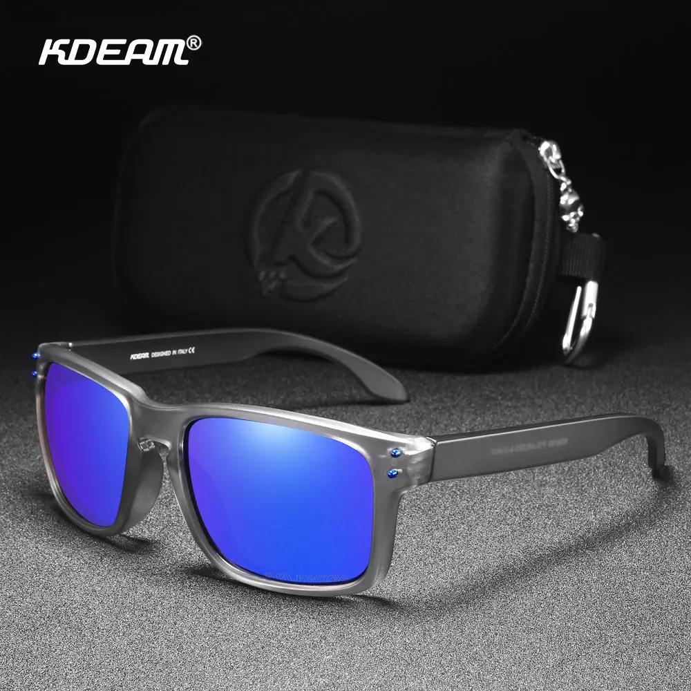 KDEAM Rectangle Polarized Sunglasses Men&Women Legend Design oculos de sol Hard Case included