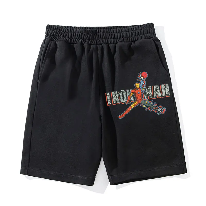 

2025 Summer New Iron Man Animation Men's and Women's Same Shorts Large Size Loose Trend Shorts