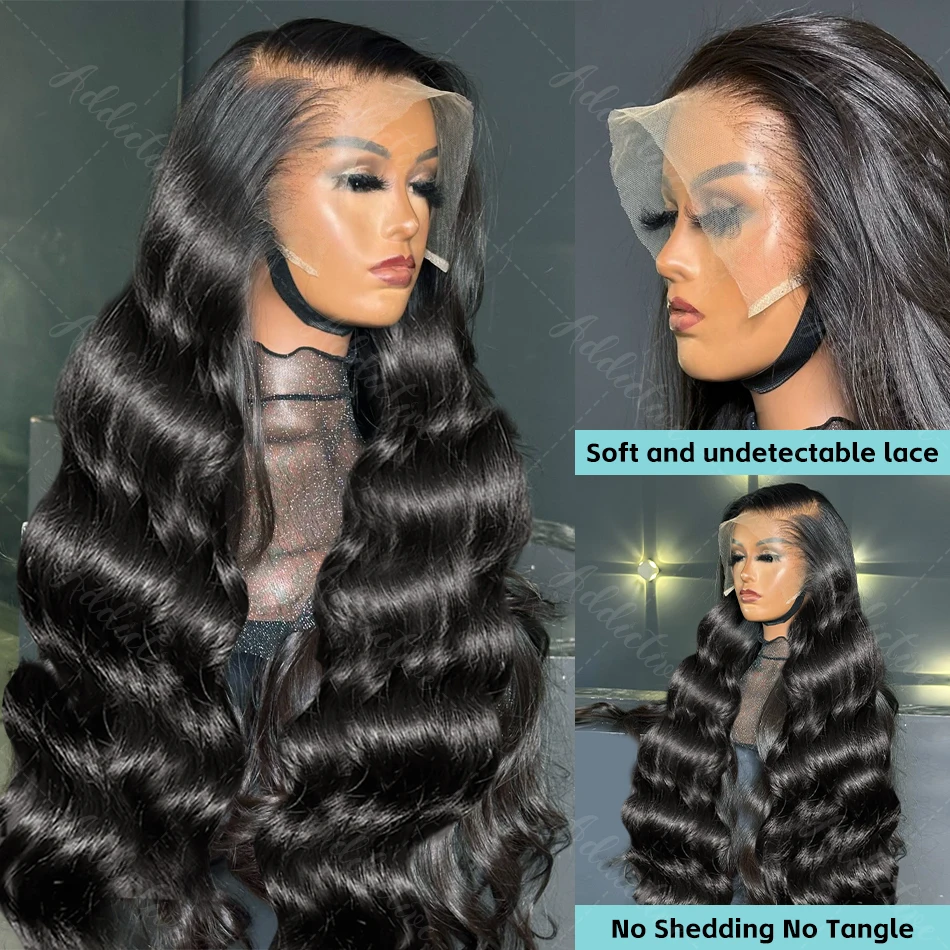 Perruque Lace Front Wig Body Wave Naturelle, Cheveux Humains, 13x4, 13x6, 5x5, Pre-Plucked, Transparent HD, 250%, 30, 40 Pouces, pour Femme