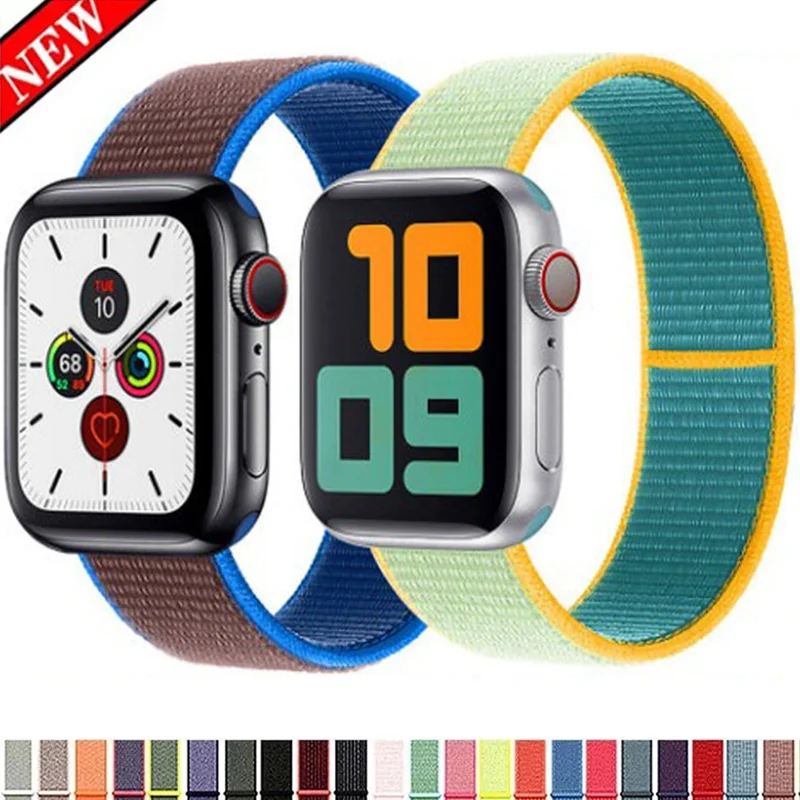 Nylon Strap For Apple Watch Band Ultra 2 49mm 44mm 41/45mm 38/40 42 Loop Sport Bracelet iWatch 9 8 7 3 6 5 SE 10 46MM Watchband