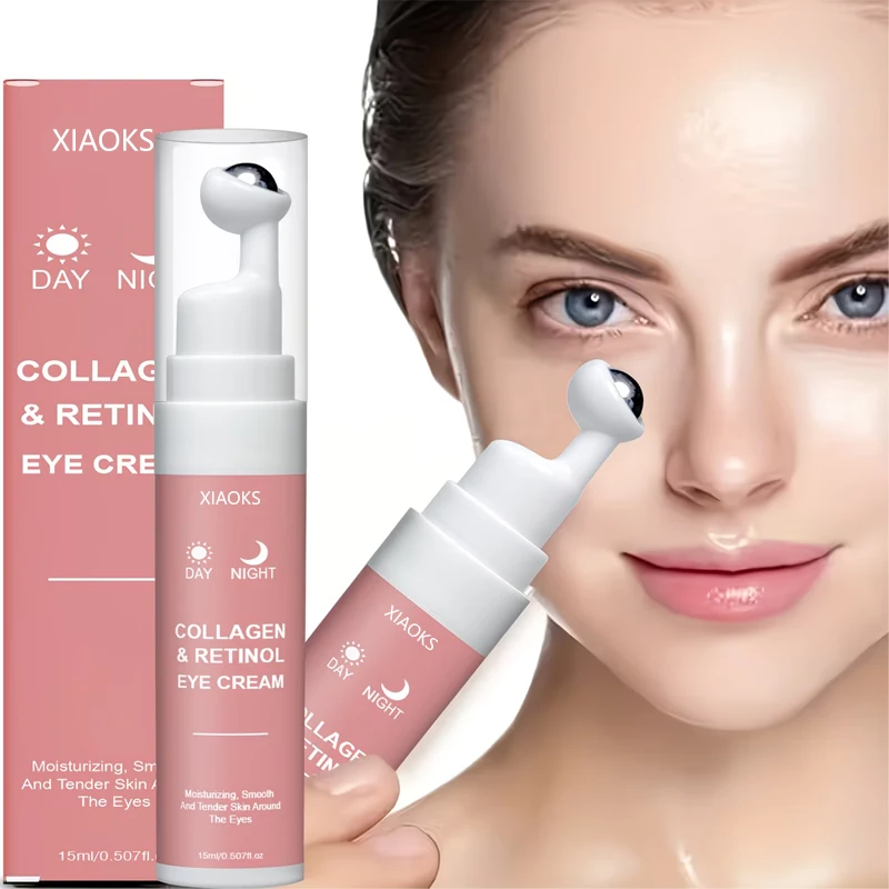 Xiaoks Collagen Day and Night Eye Cream Provides Instant Hydration and Moisturizing, Leaving Skin Clear and Delicate. It Hydrates Instantly Upon Application, with Multiple Moisturizing Essences and a Hydrating Formula, Suitable for Various Skin Types, for Morning and Evening Eye Moisturizing