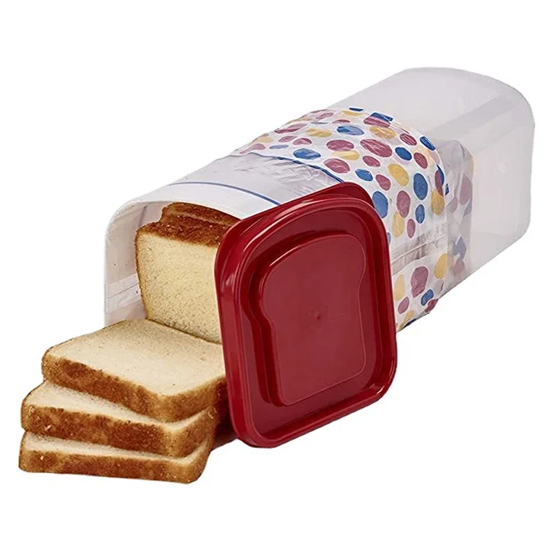 

Rectangular Bread Box With Handle Translucent Cake Container Packaging Box Storage Case For Dry Fresh Foods Loaf Cake Keeper