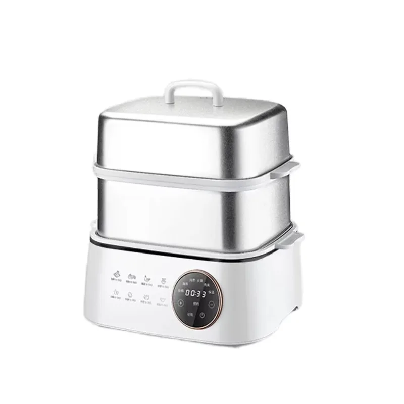 

All-in-one stainless steel electric steamer, automatic power household multi-layer multi-functional food steamer