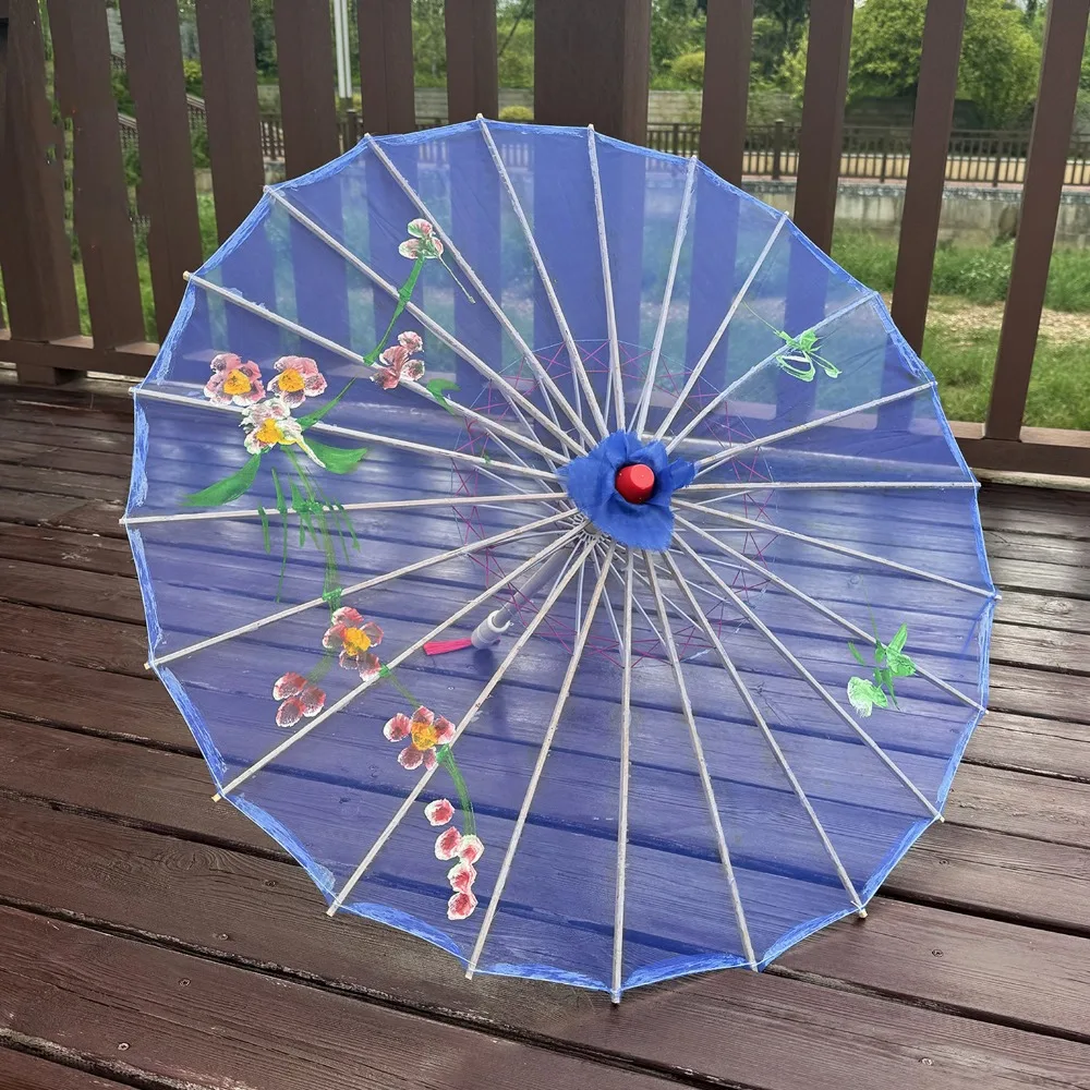 

Chinese Antique Style Oiled Paper Umbrella Silk 10 Colors Decorative Umbrella Dance Performance Umbrella