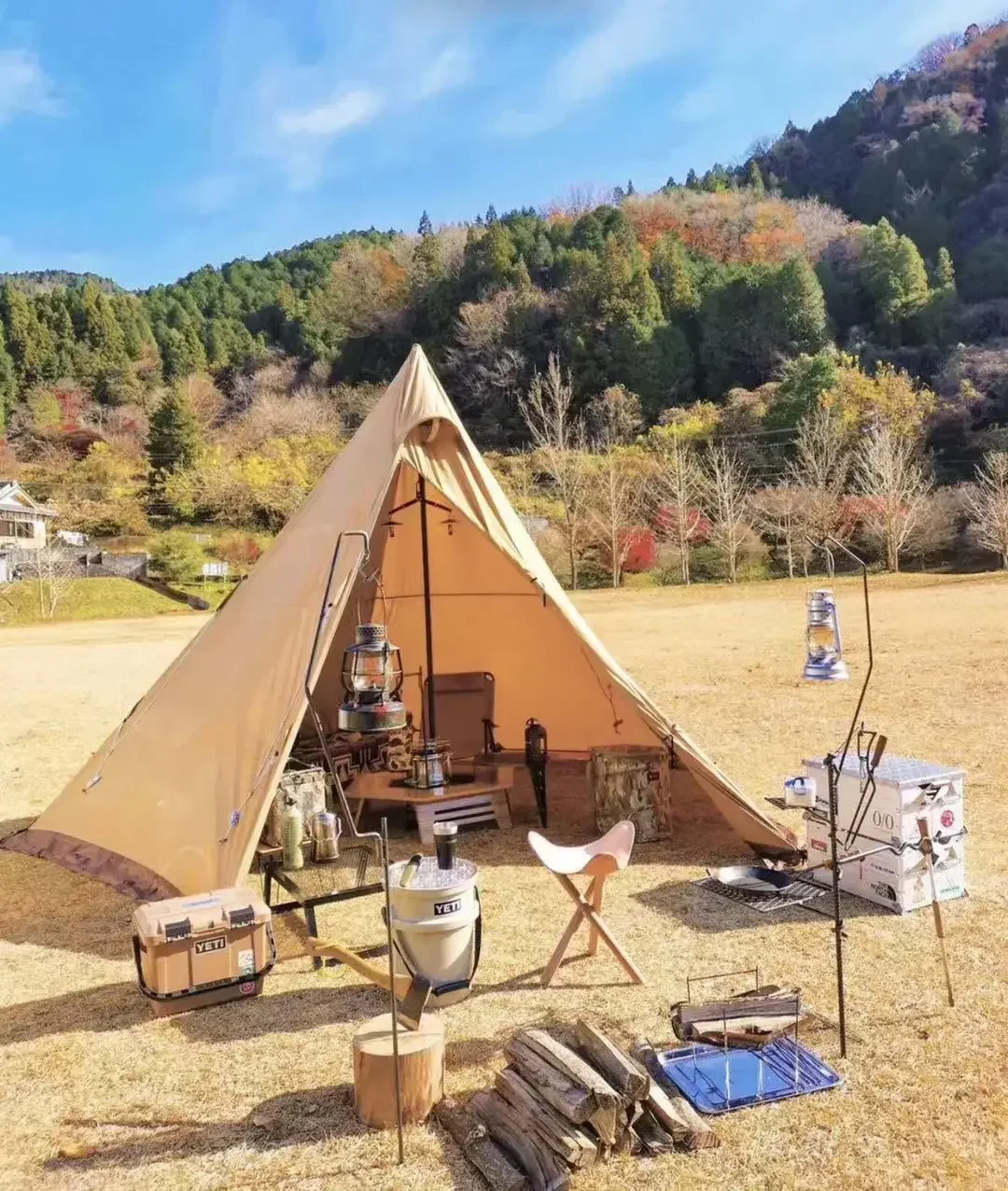 -Oudoor Tienda de campaña ultraligera 3 Temporada 1 para una sola persona Profesional Nylon 15D 1 revestimiento de silicona lateral Toldos sin vástago