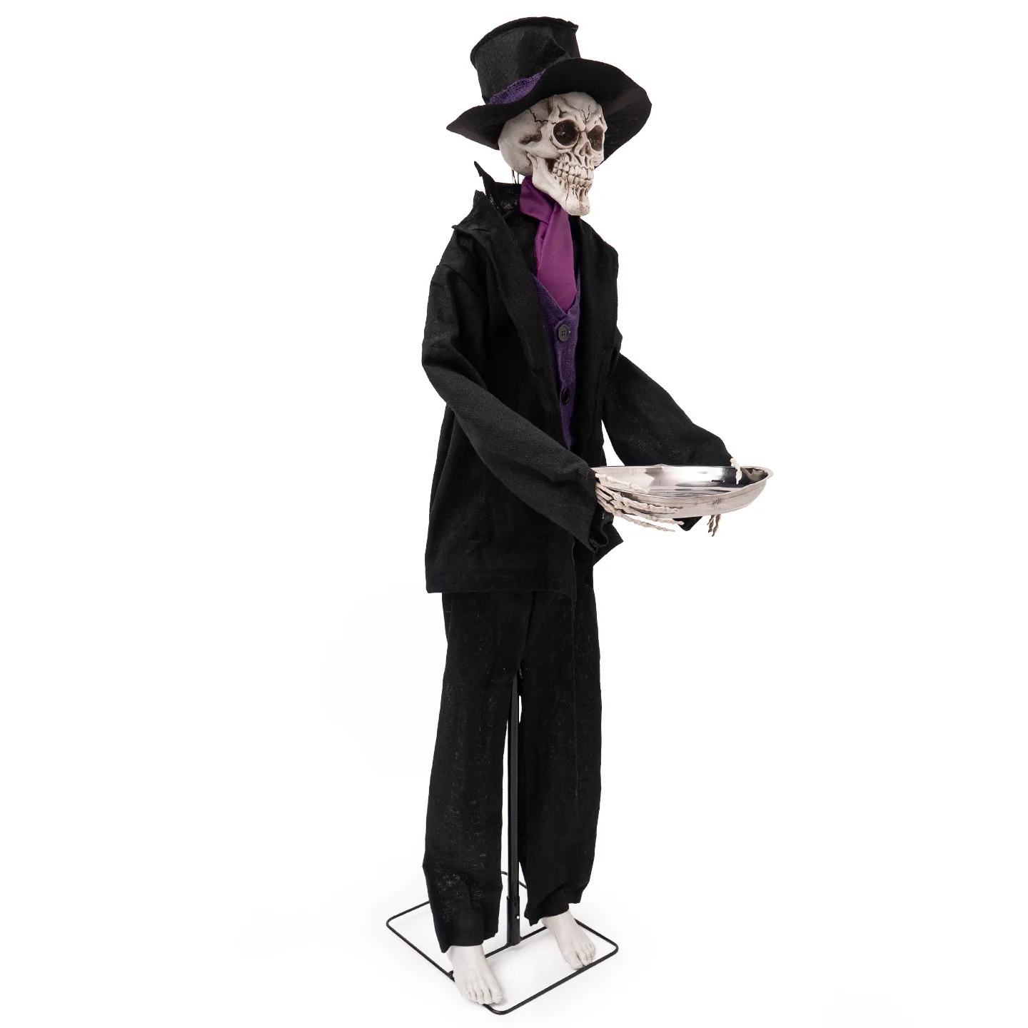 

Electric standing end plate skeleton ghost ornament haunted house secret room induction decoration prop