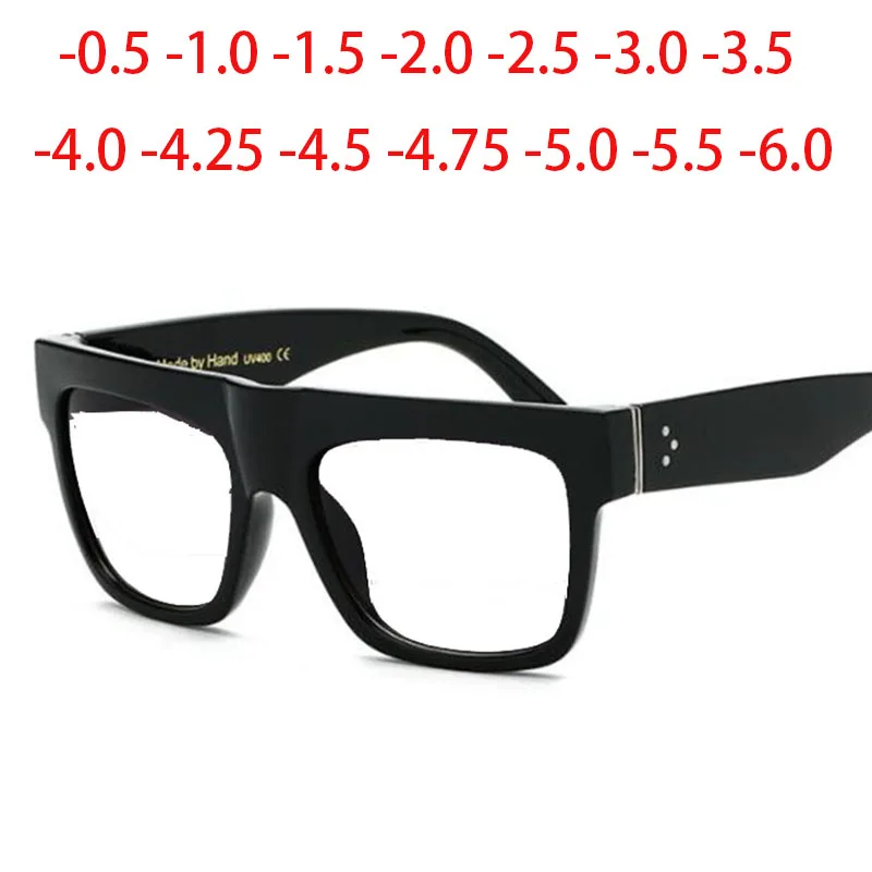 

Literary Student Square Myopia Glasses With Degree Women Men Short-sighted Eyewear PC Frame 0 -1 -1.5 -2 -2.5 -3.0 To -6.0