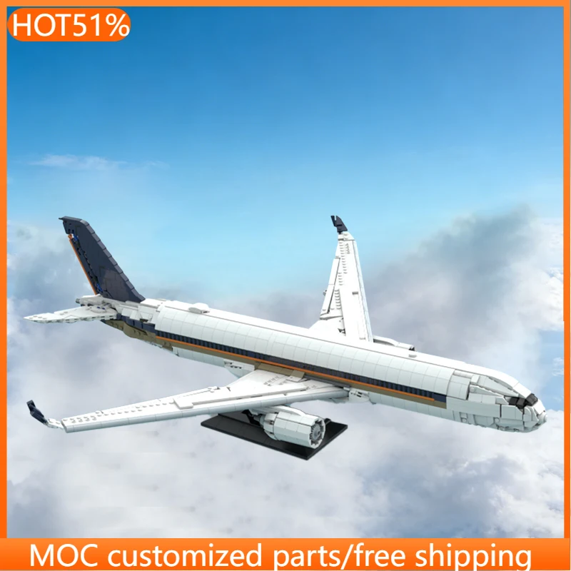 

2676 PCS Plane Bricks Airlines Airbus A350-900 MOC Customize Modular Building Block Simple Educational DIY Boy Holiday Toy Gifts