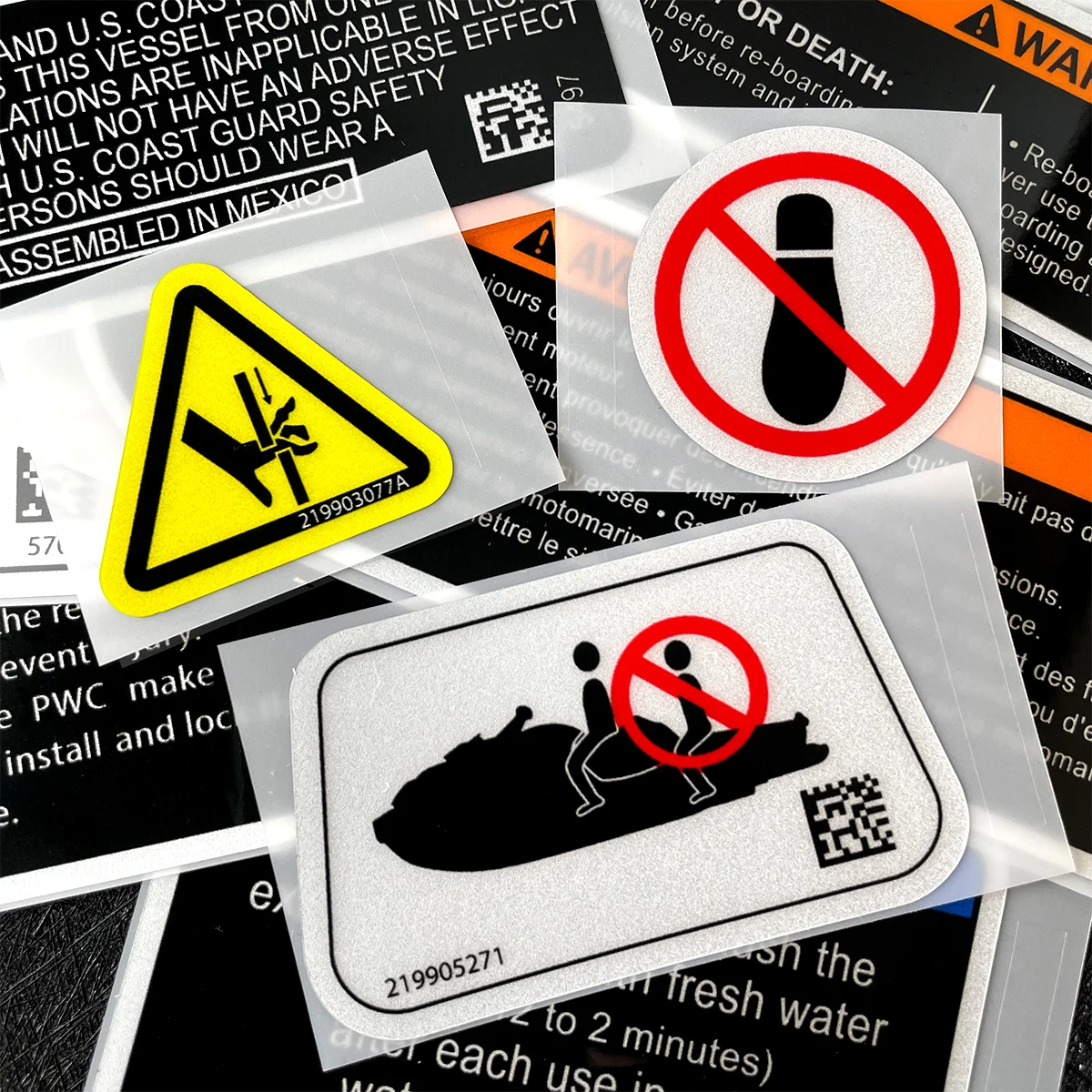 Para brp sea-doo Spark-300 adesivo de advertência seadoo spark300 jet ski reflexivo acessórios à prova dwaterproof água