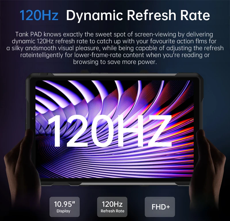 Unihertz TANK PAD E 8849 Tablet Rugged Projector Tablet Android 512GB 120Hz 24GB Smartphone Pad 10.95 inch 21000mAh 50MP 2025