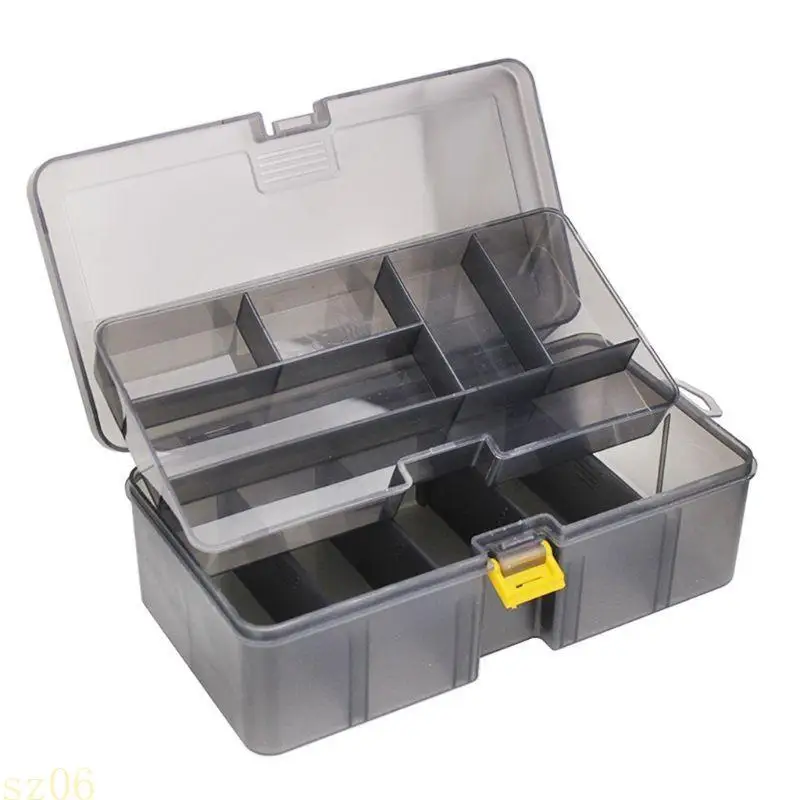 Q2Q4 Portable Small Box Multipurpose Storage Box Organizer Tool Box Double Layer Box Storage Assortment Boxes Small Parts Box