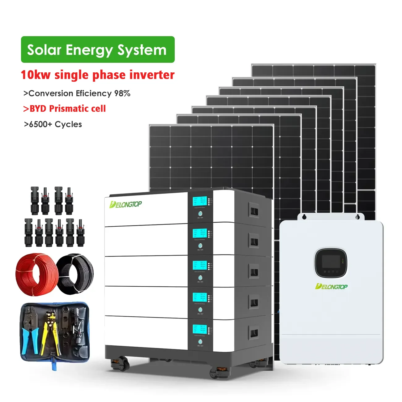 50KWh 1000Ah Full Solar System Solar Panels Large Capacity 48v 20kw 30kw 40kw 50kw LifePO4
