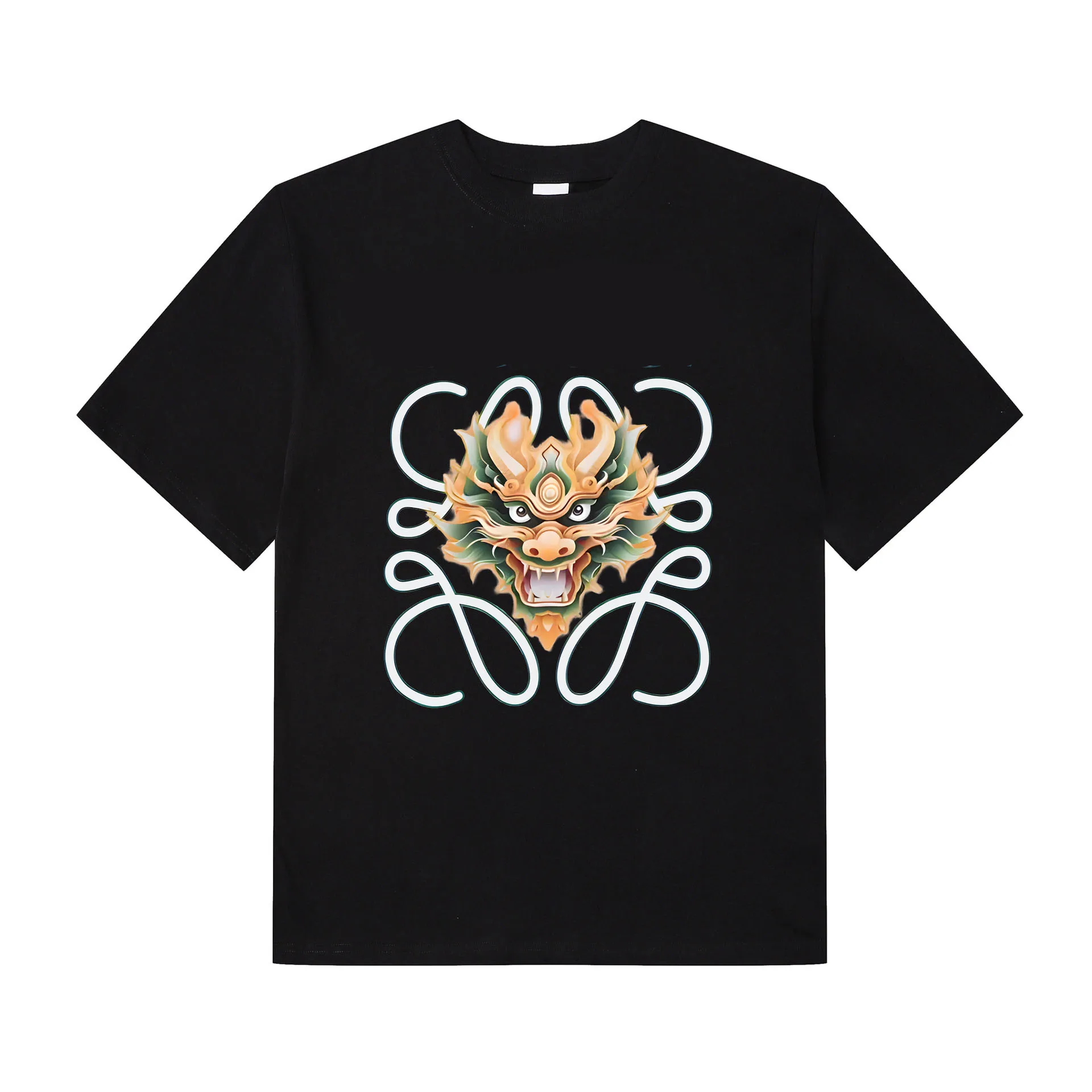 

Summer Letter-printed Men's and Women's Round-neck Base T-shirts with New Loose and Casual Short-sleeved Shirts
