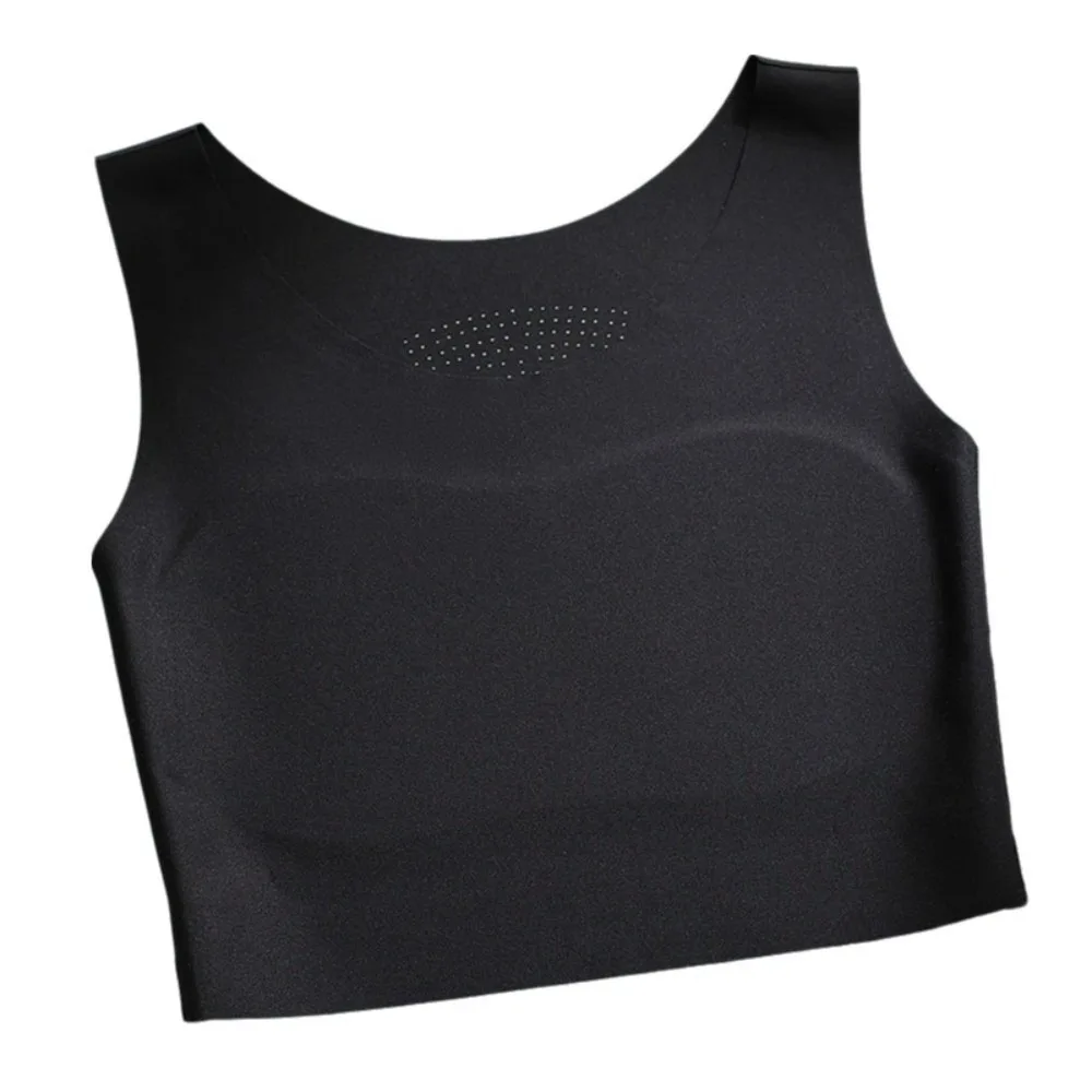 

S/M/L/XL/XXL Chest Binding Underwear Ice Silk Material U Neck Design Invisible Seamless Bra Backless Style Soft Steel Ring