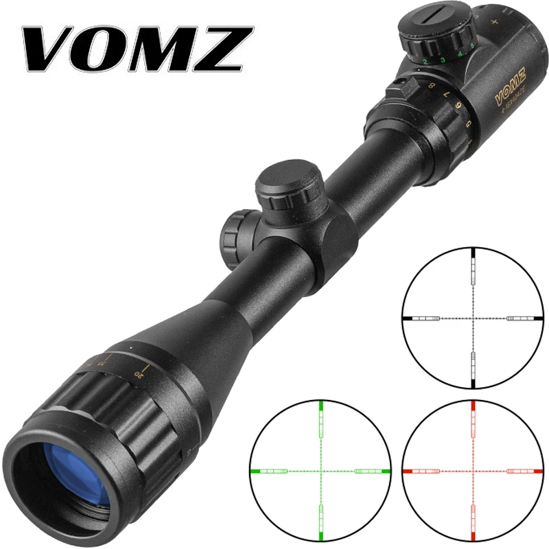 VOMZ 4-16X40 Optics Hunting Riflescope Red&Green Dot Illuminated Sight Rifle Scope Sniper Gear Sight Scope Airsoft Rifle