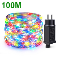 50M 100M 24V LED String Lights Copper Wire Garden Fairy Light Outdoor Garland Home Festival Curtain New Year Wedding Decoration