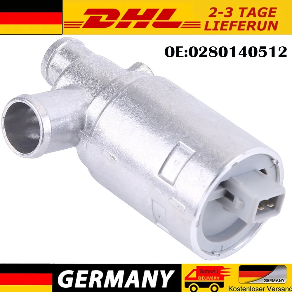 Nouvelle Soupape de Régulation d'Air de Ralenti de Qualité 0280140512 pour Audi A6 Quattro 90 100 Volkswagen Corrado Golf Passat Opel Kadett E 2.0 2.0 GSI Omega A B 2.0-3.0 Senator B 3.0 Accessoires Auto