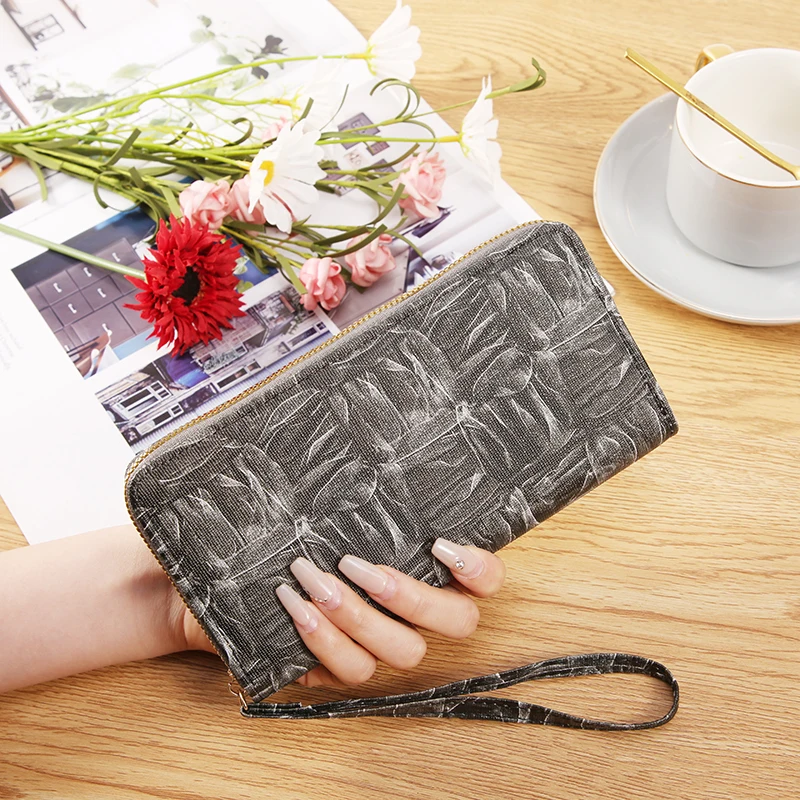 2024 Spring New Fashion Women\'s Long Wallet Fashion Capacity Printed Change Handbag Money Clip Card Bag