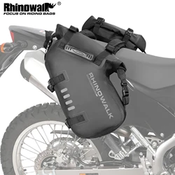 Rhinowalk Motorcycle Tail Seat Bag 18L Waterproof Motor Saddlebag Fit Honda Suzuki Yamaha KTM Motorbike Tail Side Luggage