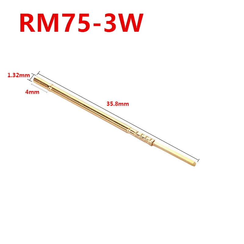 100PCS/Pack Spring Test Needle Sleeve RM75-3W Needle Tube Diameter 1.32mm Needle Length 35.8mm Probe Needle Seat